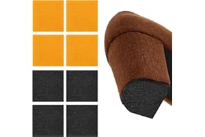 8pcs High Heel Repair Patches, Square Rubber Sole Protectors Anti-Slip Heel Replacement Caps for Boots & Dress Shoes (Black &