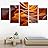 SIGNWIN 5 Panel Canvas Wall Art Modern Art Landscape Modern Multicolor Photography Relax/Calm Rocky for Home Decorations Ready to Hang - 60"x32"