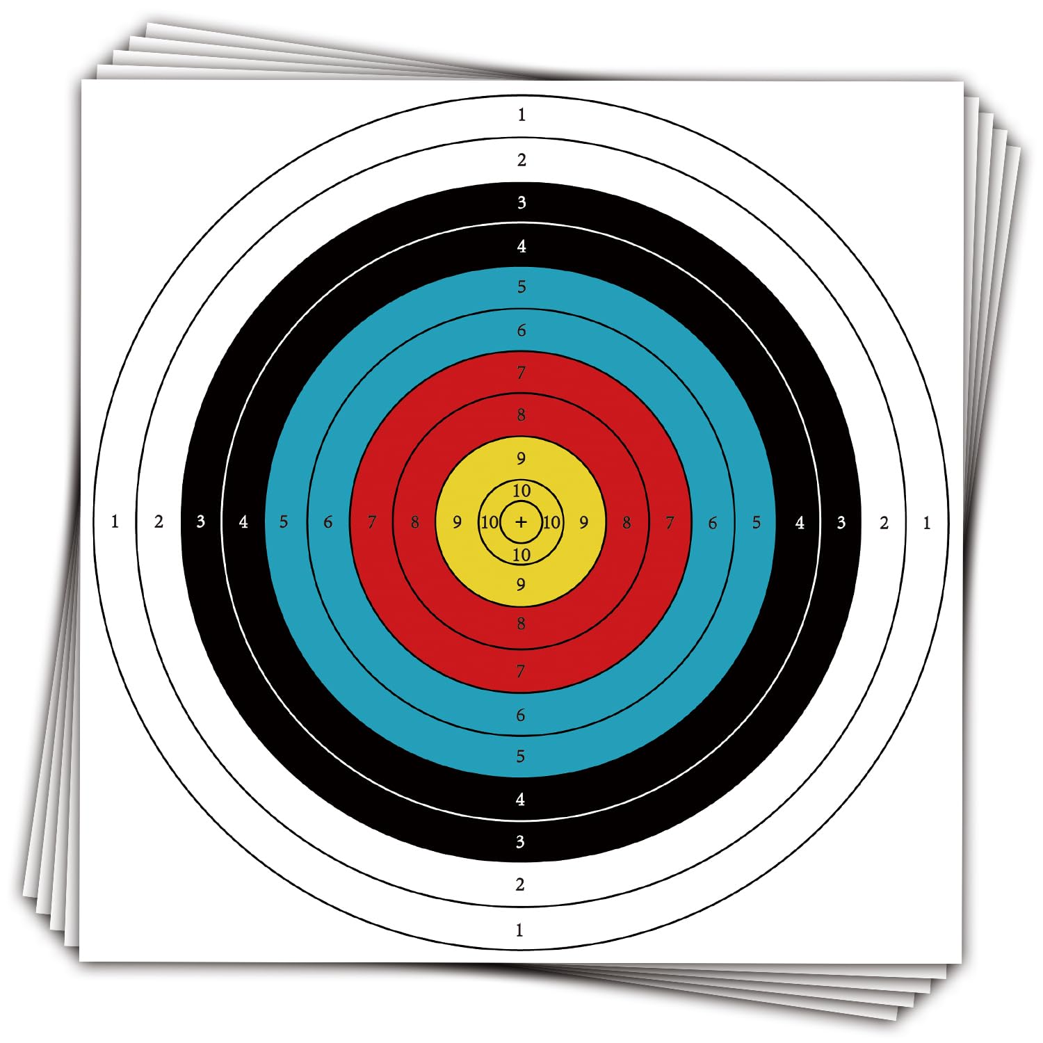 THREE ARCHERS 20pcs Targets Paper Standard Archery 60cm 10 Ring Bow and Arrow Targets for hunting & shooting Archery Accessories for Target Practice