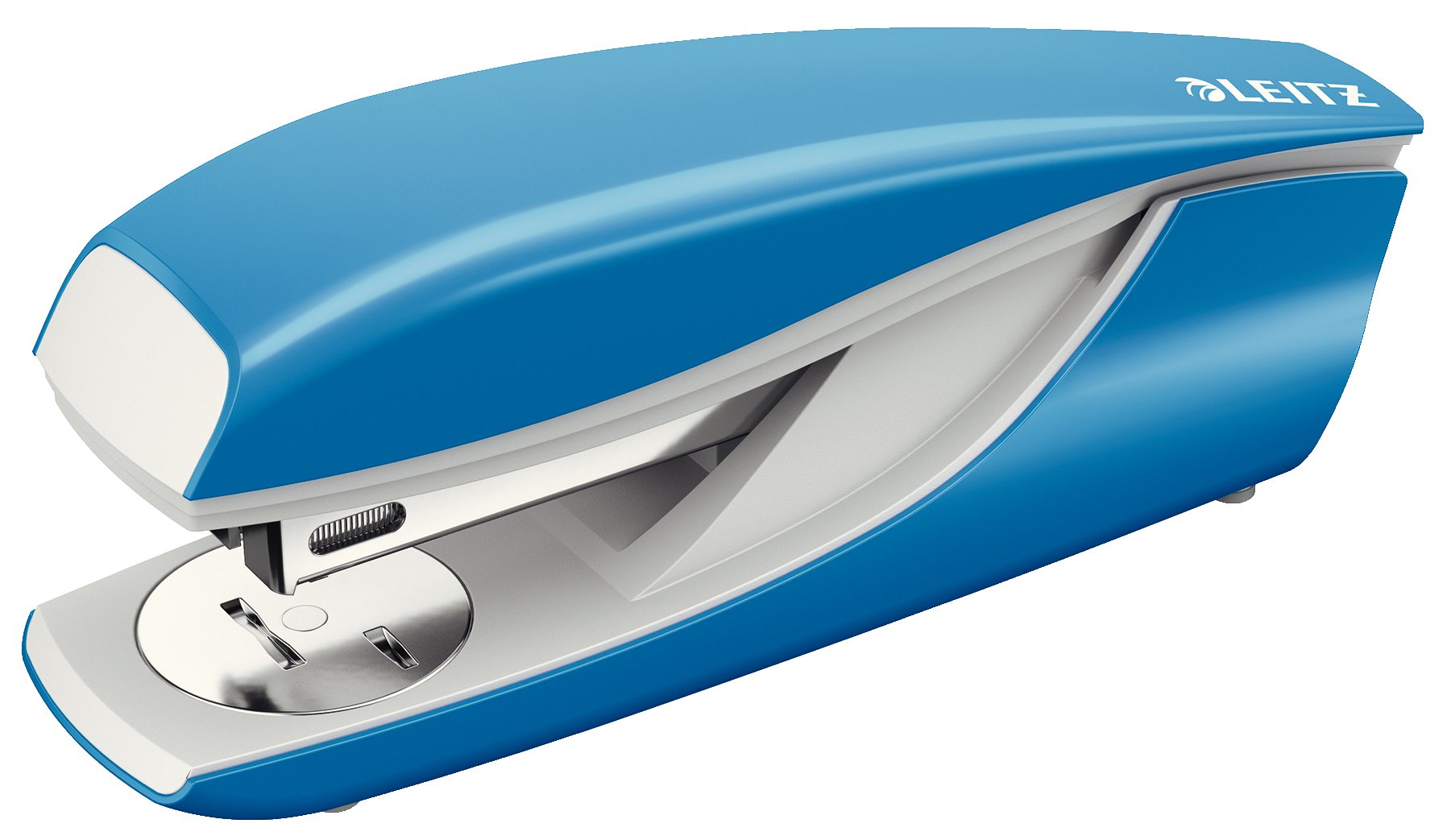 Leitz Office Stapler for 30 Sheets (80 g/m2 paper), Metal Stapler with Plastic Elements, 200 x 24/6 and 26/6 Staples, NeXXt Series, Light Blue, 55020030