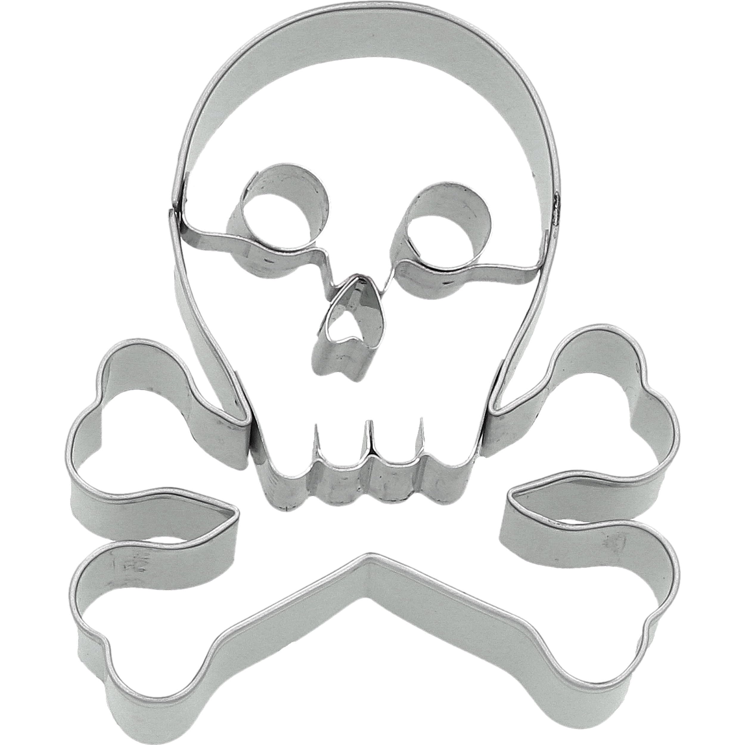 Birkmann Skull Cookie Cutter for Cookie Cutters and Decorating Cookies, Marzipan, Fondant, Stainless Steel, Dishwasher Safe, Size: 7.5 cm