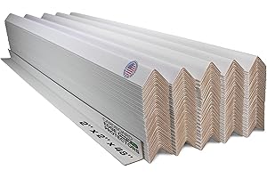 IDL Packaging 2” x 2” x 48” Cardboard Edge Protector (Pack of 200) - Corner Protectors for Shipping, Storage, & Moving – Reinforced Corner Guard Protection for Pallets, Wall Corners, & Furniture