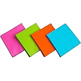 Party Essentials 2-Ply Paper Cocktail Beverage Napkins, Assorted Neon Brights, 48-Count