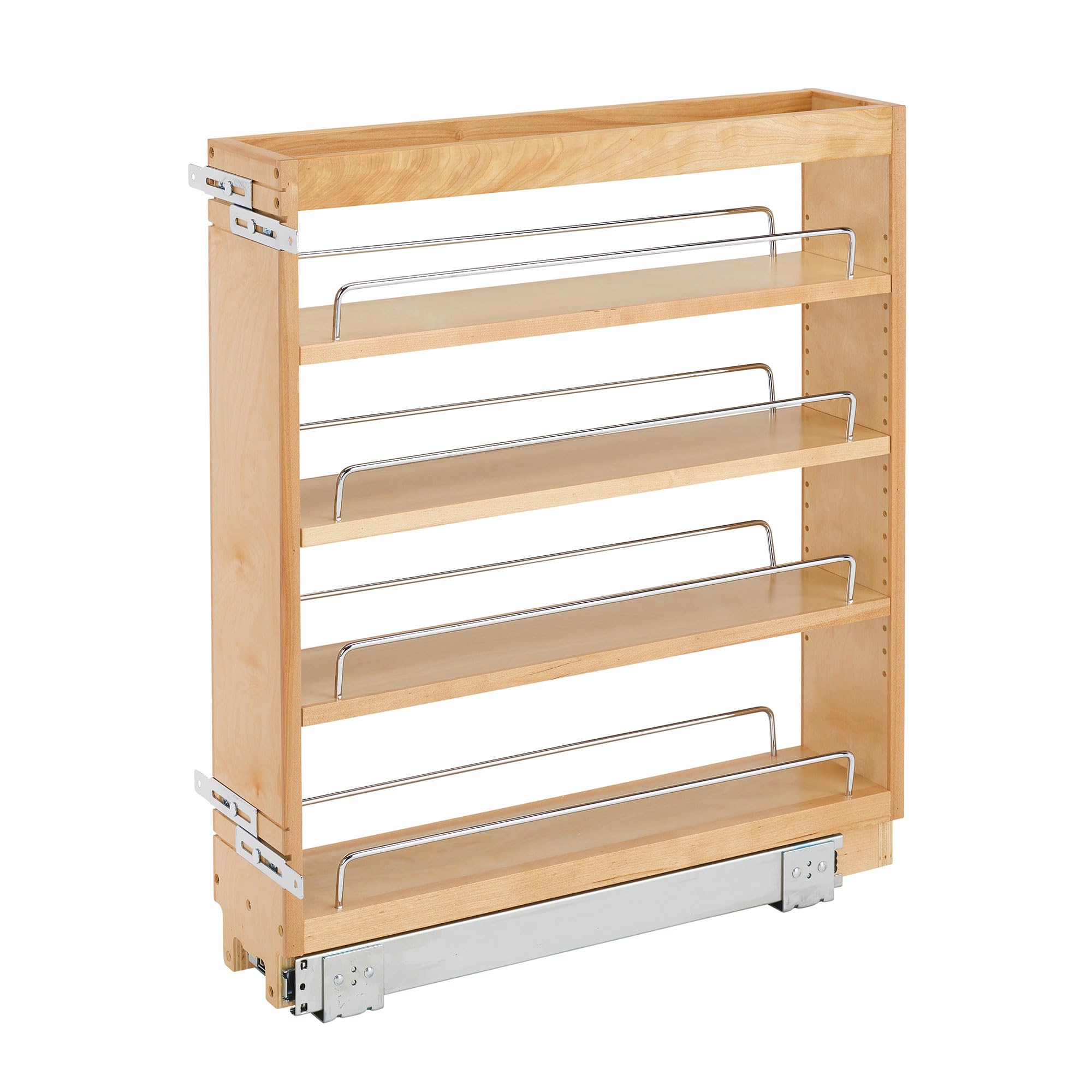Rev-A-Shelf 5" Pullout Kitchen Cabinet Storage Organizer Slide Out Pantry Spice Rack With Adjustable Shelves For 5 5 W Cabinet Opening 448 Bc 5c