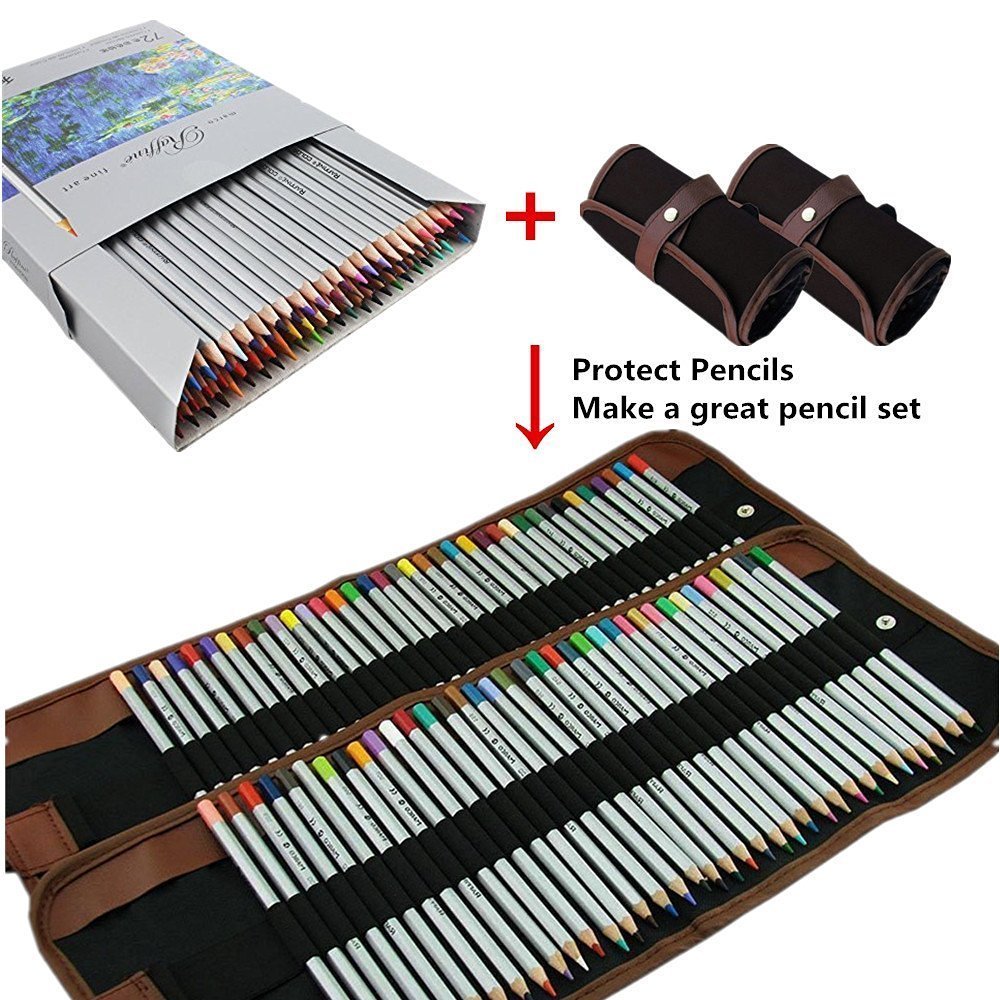 Taotree 72 Couleurs Marco Raffiné Art Dessin Crayons de Couleur Taotree 72 Couleurs Marco Raffiné Art Dessin Crayons de Couleur avec Deux Pochette Boite de 36 Crayon de Couleurs Lavable Trousse Toile Sac de crayon pour