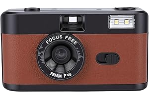 Tangxi 35mm Film Camera, Vintage Reusable Film Camera with 28MM F/8 Lens, Manual Focus, Built in Flash, 1/120s Shutter Speed,