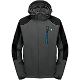 Little Donkey Andy Men's Waterproof Rain Jacket Outdoor Lightweight Hooded Raincoat for Hiking Golf Travel Fishing