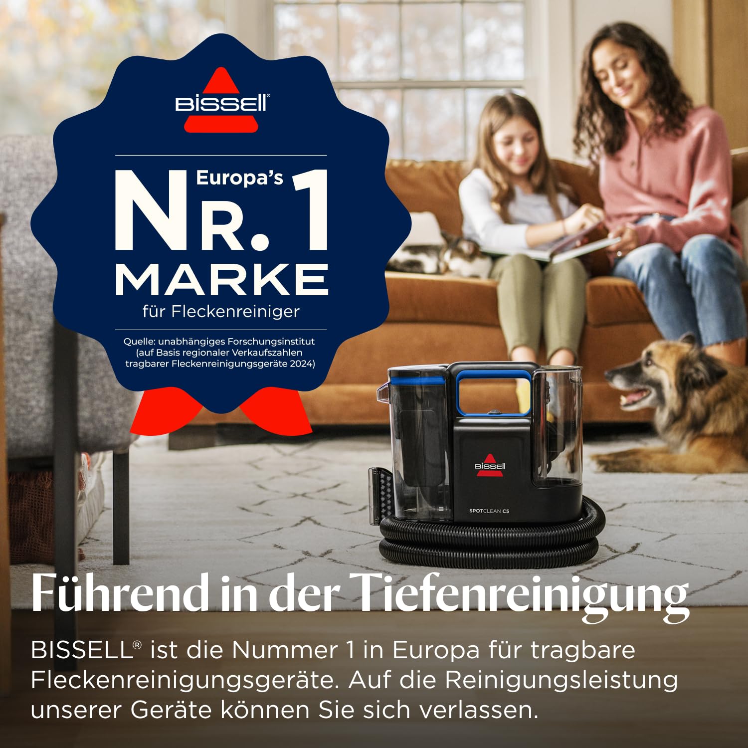 BISSELL SpotClean C5, Polsterreiniger Gerät, Teppichreiniger mit Triple Action System, Leichtgewicht Waschsauger, Nasssauger für Teppiche, Polster, Auto & Mehr, Leistungsstarker 400W Motor, 3861N 3