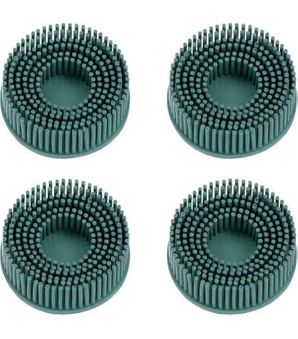 Lot De 4 Disques à Poils Abrasifs 5.1 Cm - Grain 50, Pour Perceuse Ou Outil Rotatif