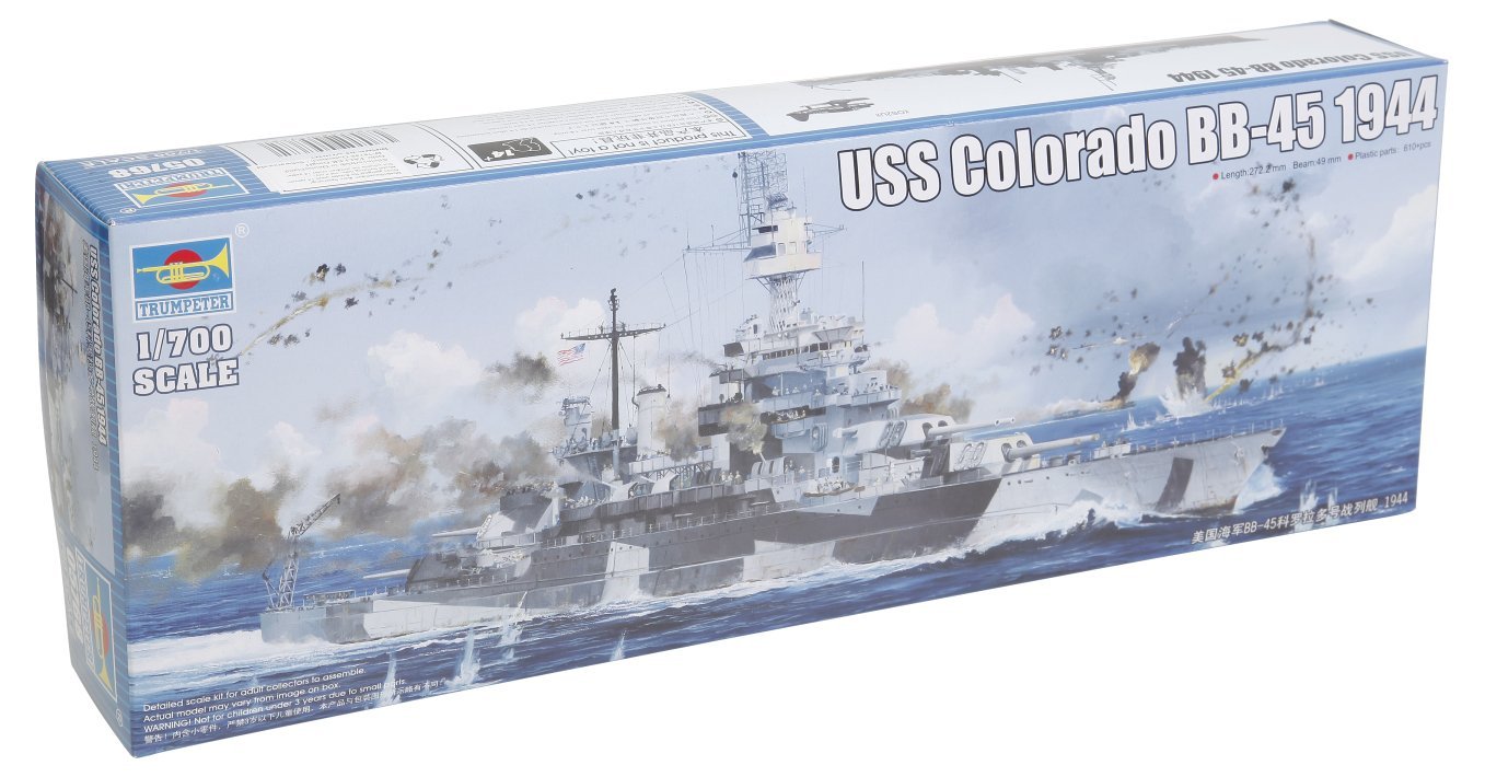 Trumpeter 1: 700 - USS Colorado Battleship Bb-45 (1944)