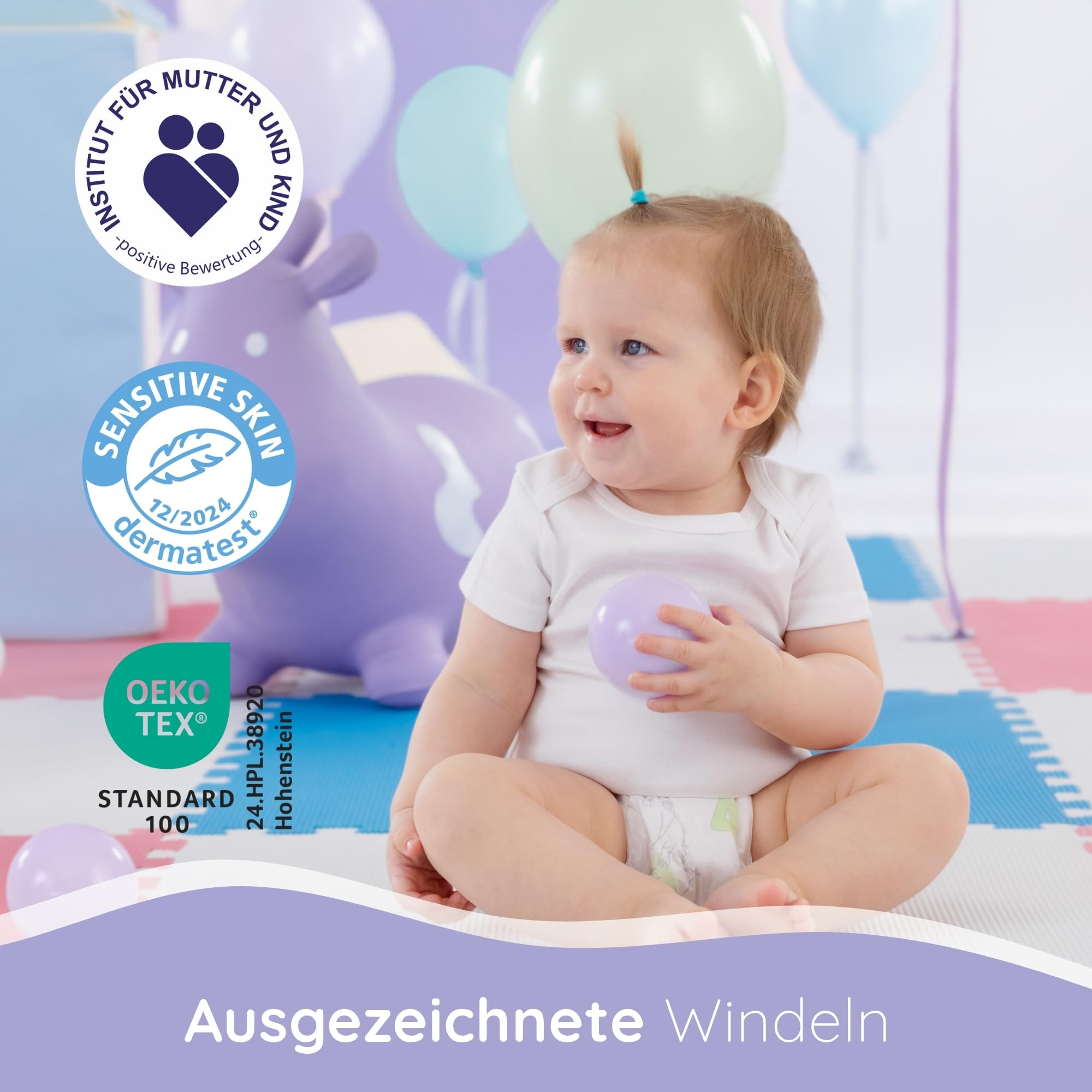 bella baby Happy Premium Windeln Größe 5 Junior 11-18 kg 104 Stück, DERMATEST & OEKO TEX Siegel, Babywindeln Einweg 5