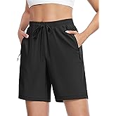 TACVASEN Women's Hiking Shorts 8" Quick Dry Lightweight Water Resistant Athletic Shorts with Pockets Outdoor Golf Active