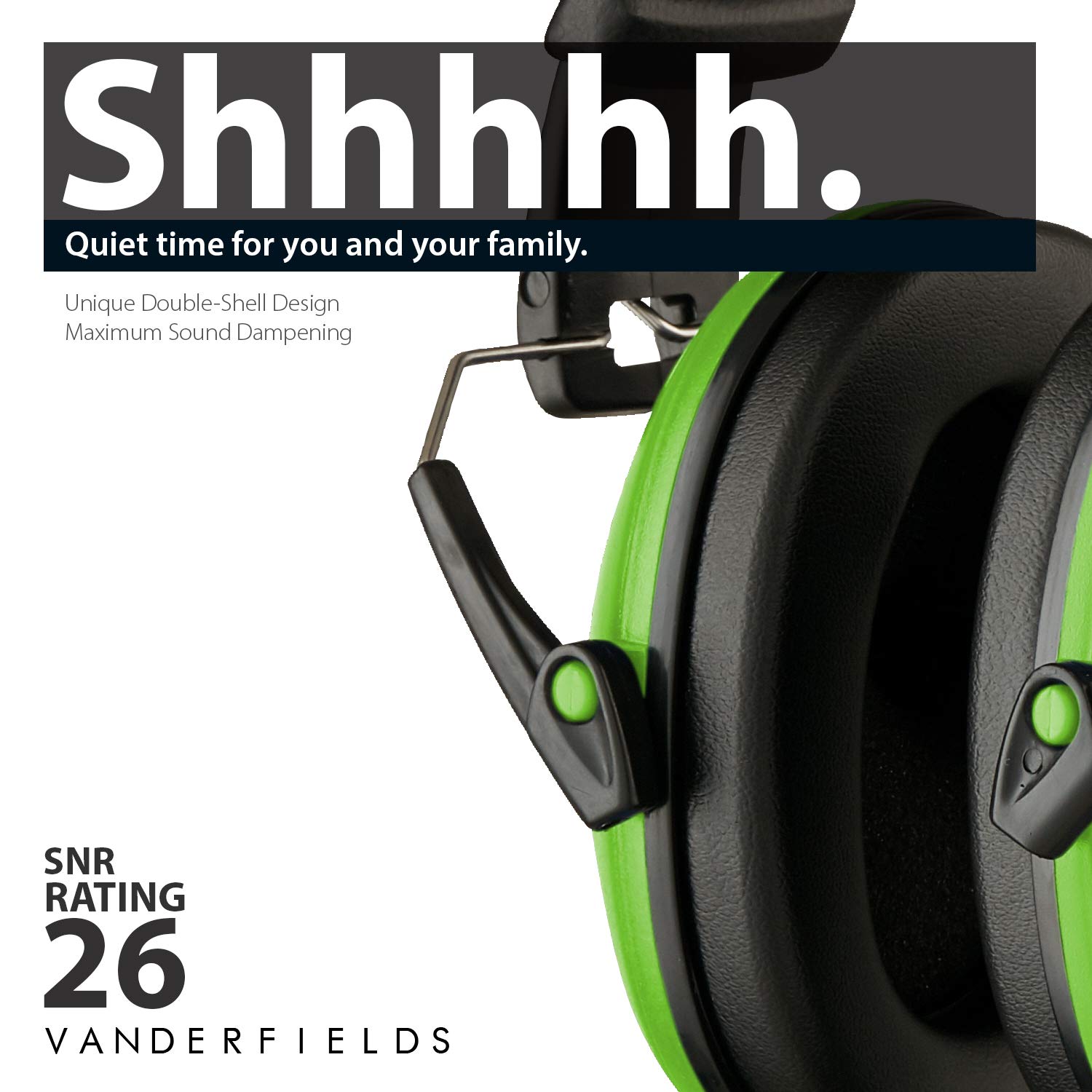 Vanderfields Premium Hearing Protection Ear Defenders, Broad Spectrum Sound Reduction 33 dB at 2K Hz Noise Cancelling - Image 3