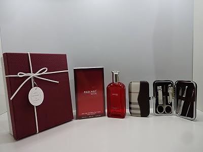 Glory Cosmetics Red Hot Man 100ML EDT Gift Set w/ 6pc Manicure Kit