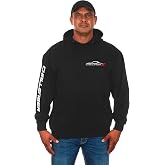 JH Design Men&rsquo;s Dodge Challenger Classic Black Pullover Hoodie Sweatshirt