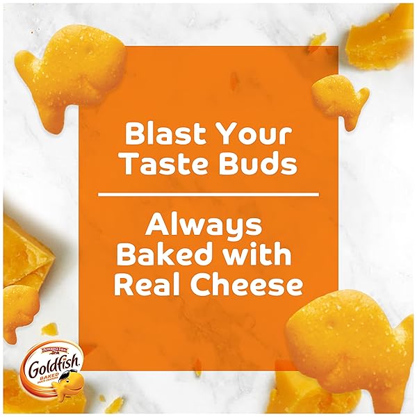 GOLDFISH FLAVOR BLASTED XTRA CHEDDAR CHEESE CRACKERS, 27.3 OZ CARTON