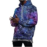 Tie Dye Hoodie for Men 2026 Big and Tall Novelty Graphic Hoodies Mens Long Long Hooded Sweatshirt Fleece Pullover