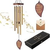 Soopau Wind Chimes for Outside, 30" Wooden Sympathy Wind Chimes Memorial Wind Chime for Loss of Loved One Mother Father, Sympathy Gift Home Decor Outdoor Garden Patio