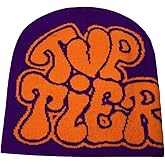 MILLEVIBE Y2K Beanie Top Tier Letter Print-Winter Knitted Hat Cool Grunge Style for Warmth for Men Women