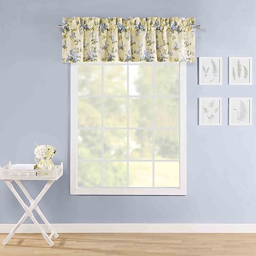 Amazon Com Laura Ashley Cassidy Window Valance Pastel Yellow