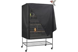 GEUGECY Large Parrot Cage Covers | Good Night Bird Cage Cover | Bird Cage Blackouts Cover | Parrot Bird Cage Cover for Parake