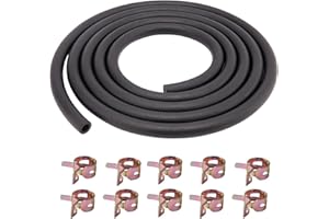 BERKEBUN 3/8 Inch (10mm) ID Fuel Line Hose 10FT NBR Neoprene Rubber Push Lock Hose High Pressure 280PSI for Automotive Fuel Systems Engines(3/8"ID*0.67"OD, 10Ft)
