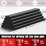 Shall 100-Pack Black Glue Sticks 0.43in x 8in for All-Temp Glue Guns view 2