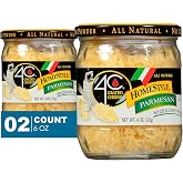 4C 2-Pack of Homestyle Parmesan Premium Grated Cheese, All Natural, No Preservatives 6oz Glass Jar