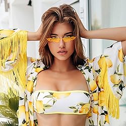 Pibupibu 12 Pack Fire Flame Sunglasses Bulk Rimless
