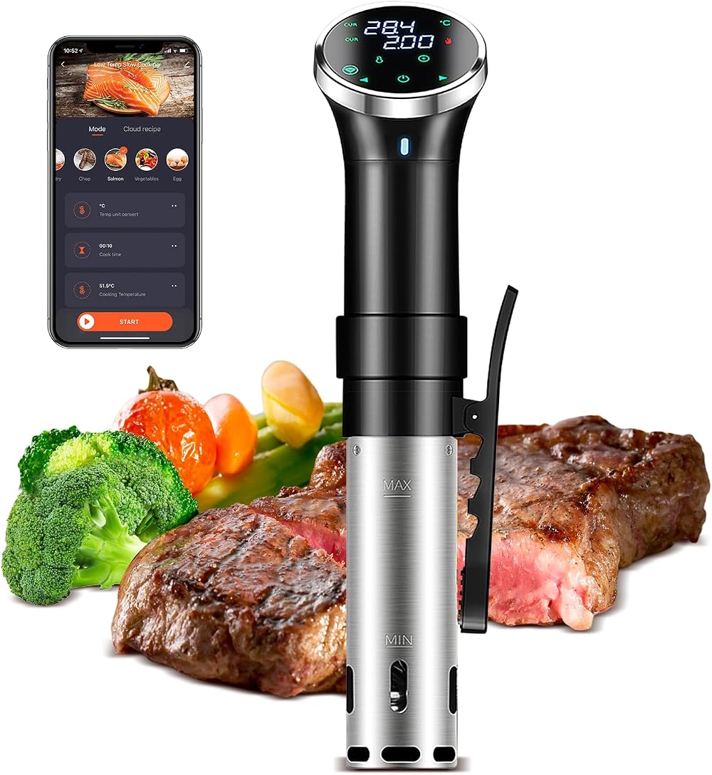 GOYERRNES 1100W WiFi Sous Vide Cooker, Precision Immersion Circulator