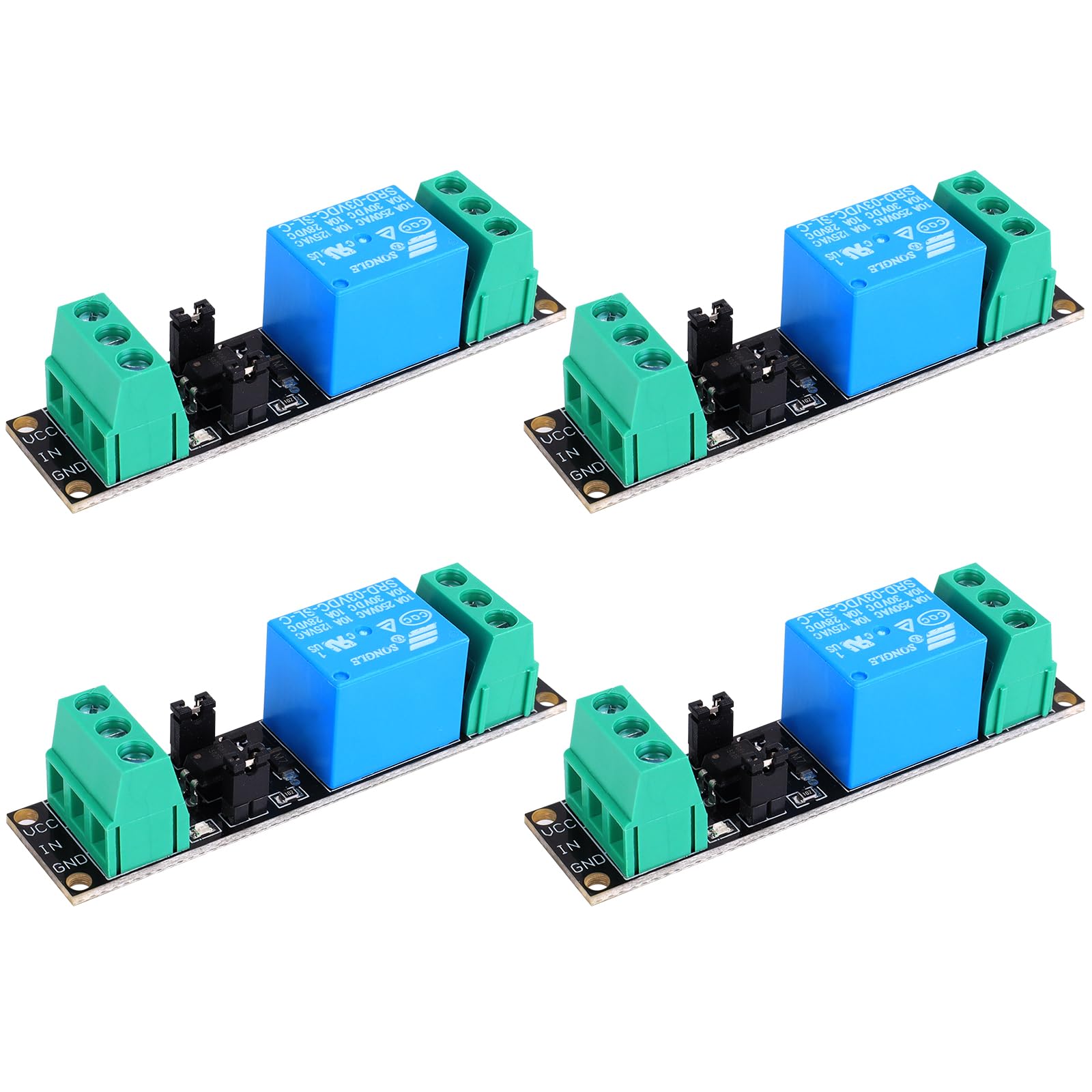 Photo 1 of 1 Channel 3V/3.3V Relay Isolation Drive Control Module High Level Drive Board 10A 250VAC 10A 30VDC Compatible with for Arduino, Raspberry Pi, ESP32-4PCS
