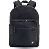 J World Zenpack Jr. School Backpack with Laptop Compartment. Travel Backpack for Kids Adults with Luggage Sleeve. Small Bookbag for Boys Girls, Black