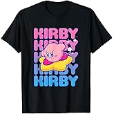 Kirby Nintendo Big Bubble Text Stack T-Shirt