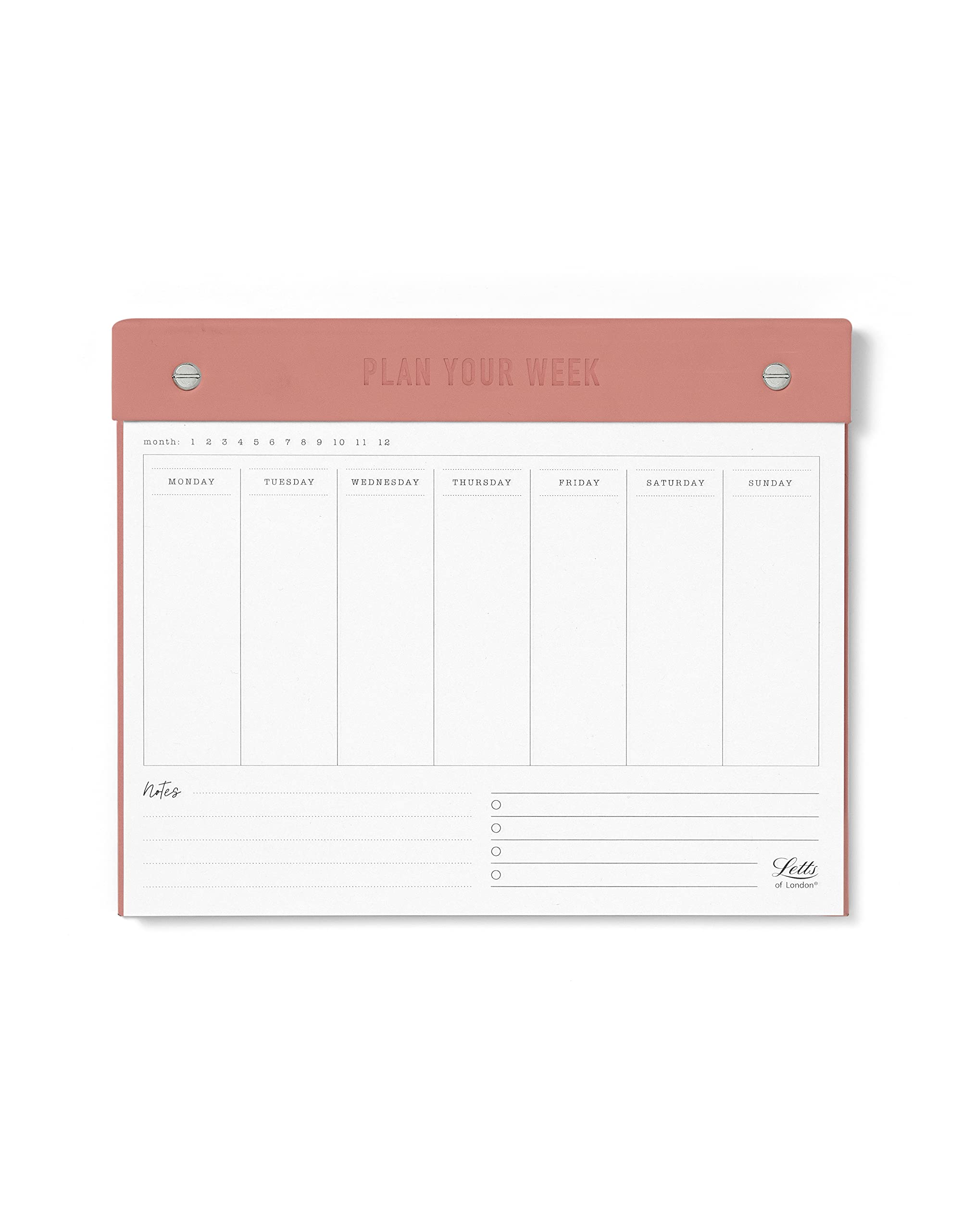Letts Conscious Undated Weekly Notepad - clay