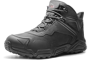 NORTIV 8 Men's Waterproof Hiking Boots, Lightweight Tactical Boots for Men, Mid Ankle Men's Hiking Boots for Trekking Trails, Outdoor Adventures Hiking
