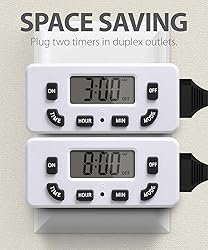 Fosmon 24 Hour Programmable Digital Timer Outlet