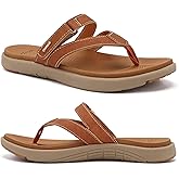 COFACE Womens Fashion Orthotic Flip Flops Ladies Slip On Lightweight Athletic Yoga Mat Cushion Thong Sandals With Comfortable Plantar Fasciitis Arch Support