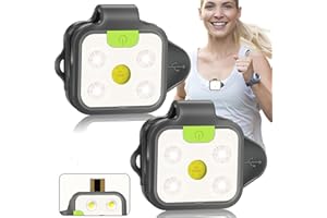 innofox Running Light, 2Pack Reflective Safety-Light for Runners, Rechargeable LED Light, Clip On Running Lights with Runners and Joggers for Camping, Hiking, Running, Outdoor Adventure (Black)