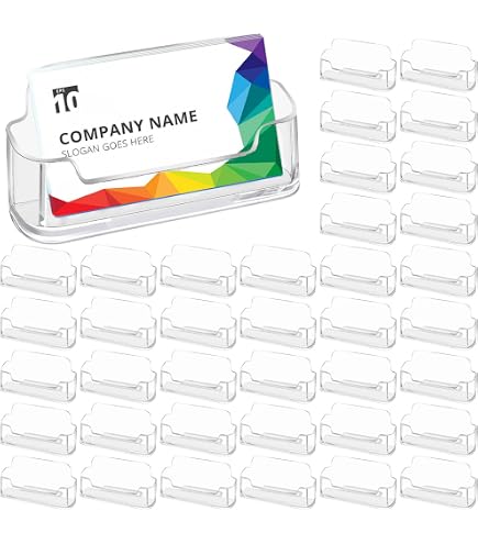 DMFLY Pacote Com 16 Porta-cartões De Visita Em Acrílico Transparente 