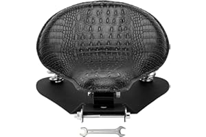 VG MOTO Motorcycle Drive Seat Bobber Solo Seat with Spring Base Mounting Bracket Kit Replacement for Harley Davidson Sportster XL 883 1200 (Black-Gourd Crocodile)