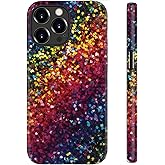 STARVIP for iPhone 15 Pro Case, Wireless Charging Compatible,Dual-Layer Protection with Stylish Wildflower Design, Soft Silicone + Hard Shell, Cute Chic Phone Cover for Women - Sparkle Spectrum