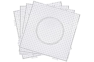 BANCHELLE Fuse Beads Boards 5mm, Plastic Boards Large Square Clear 4 PCS