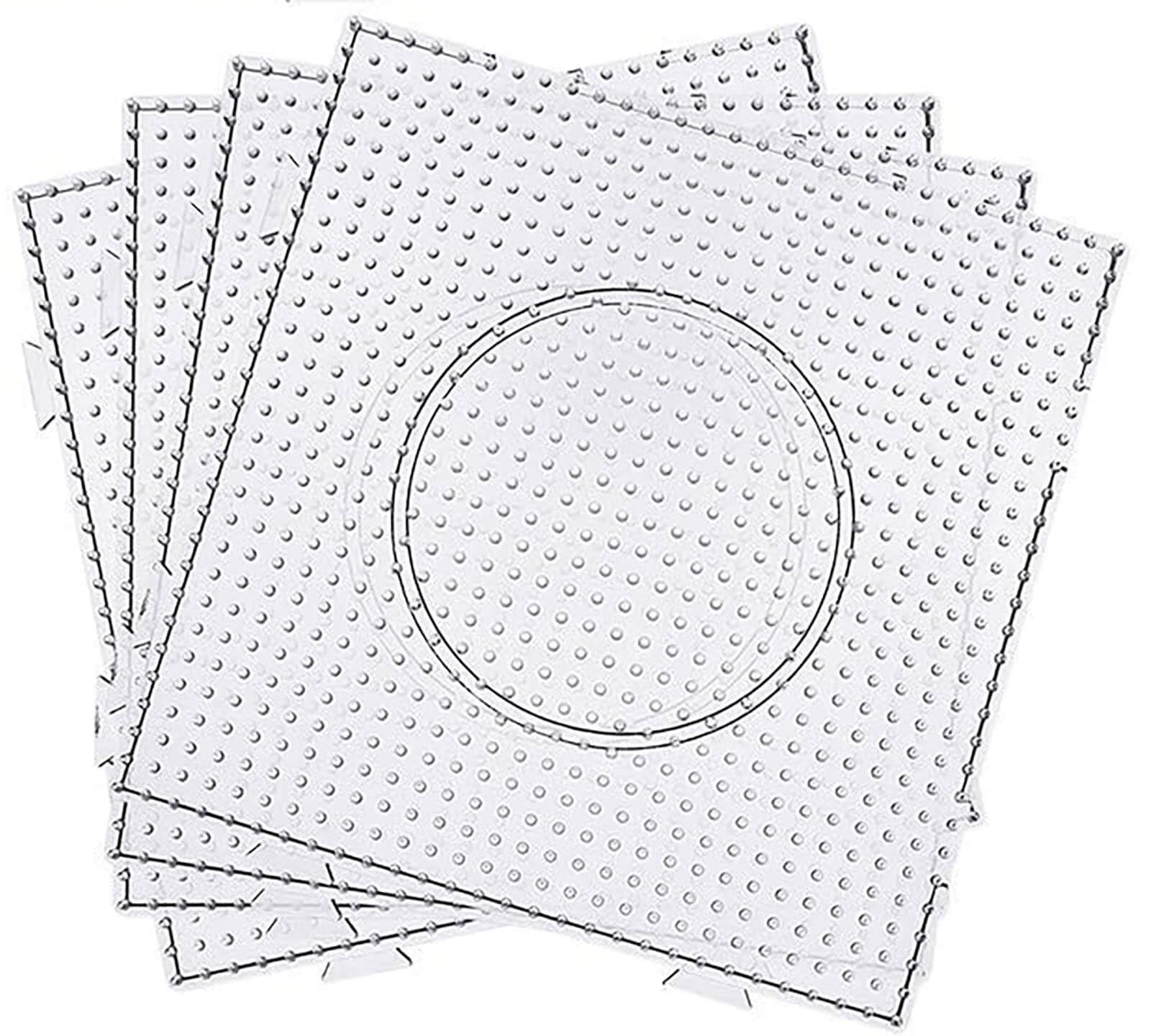 Fuse Beads Boards 5mm Pegboards Plastic Kit Large Square Clear