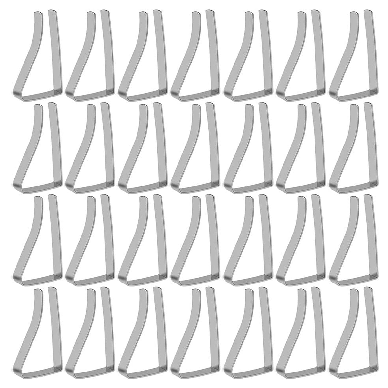 MZMing [24 Pack] Tablecloth Clips Stainless Steel Elastic Table Cover Clamps 55mm Large Mouth Adjustable Clip Spring Loaded Holder Clip