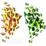 Walplus Adesivi Rimovibili E Riutilizzabili Vinile Perfetto Per I Regali Facile Da Usare Colorato Paesaggio Di Montagne, Stile Scandinavo, Giallo, Adesivo Da Parete Per Bambini 8 Pezzi Multicolore