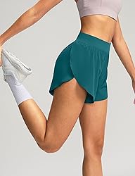 Soothfeel High Waisted Athletic Running Shorts for