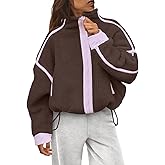 Aisongyuan Womens Sherpa Fleece Jacket Zip Up Fuzzy Casual Oversized sweatshirts with Pockets Fall Winter Cozy Outerwear
