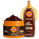 Carroten Intensive Tanning Gel + Oil Spray Set, 6.7 oz + 5 oz | Browning Tan Accelerator, Carrot &amp; Coconut Oil, Vitamin A &amp; E for Moisture, Water-Resistant, Non-Greasy, Made in Greece
