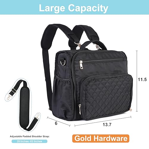 Clearworld Diaper Bag Backpack Quilted Travel Diaper Bags for