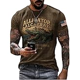 Men's Casual Crocodile Alligator Alcatraz Florida Everglades Dark Humor Patoitic Tee